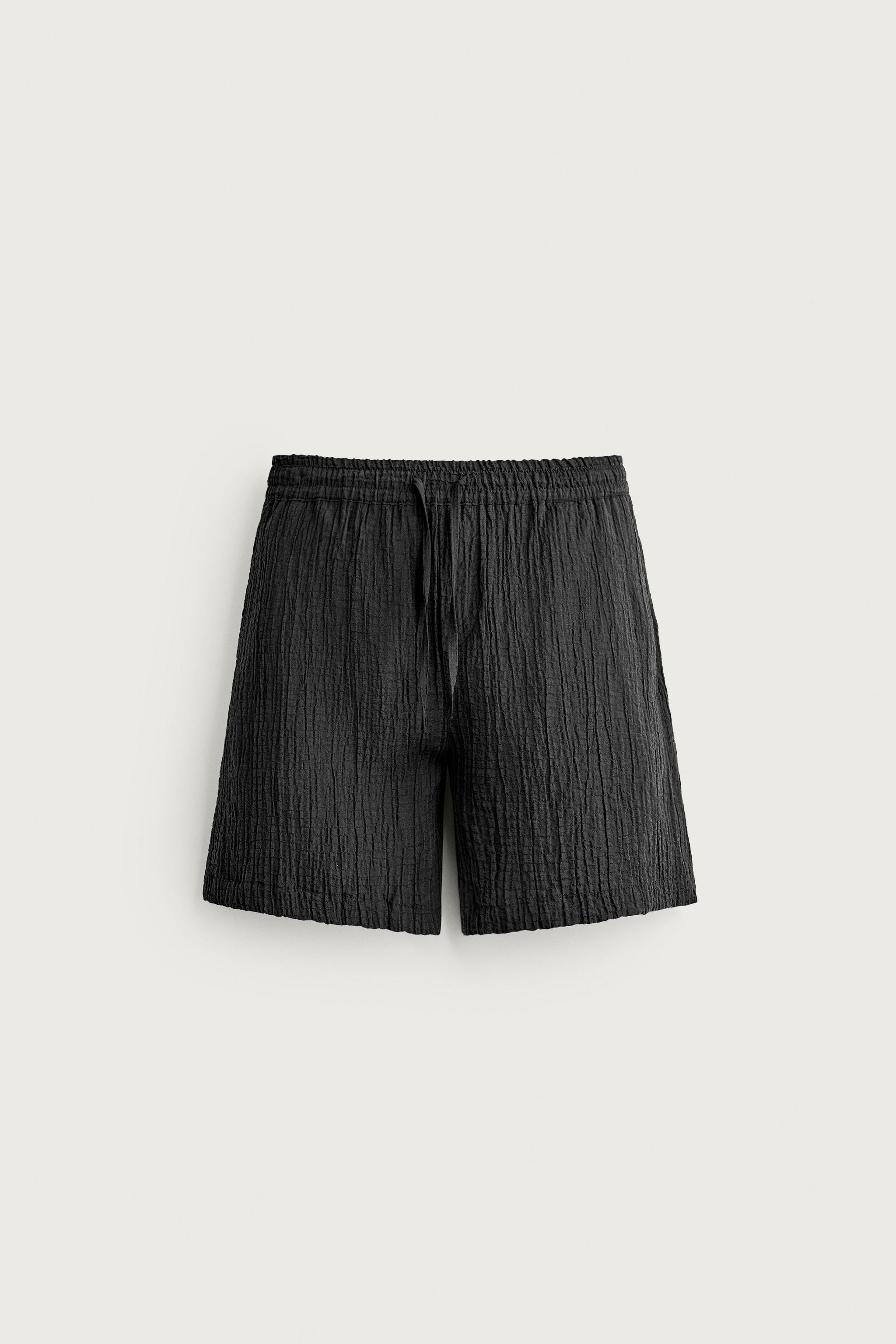 TEXTURED RELAXED FIT SHORTS